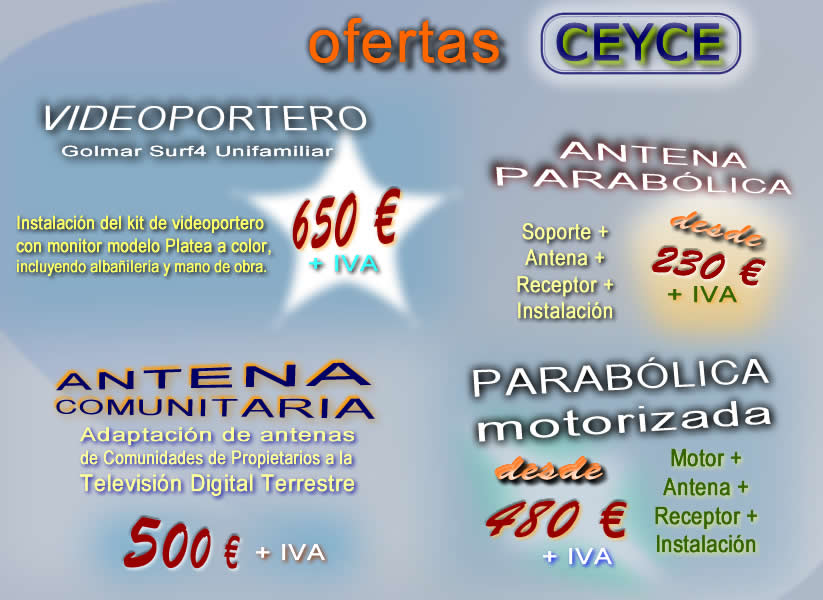 Ofertas de Ceyce Antenas y Telecomunicaciones